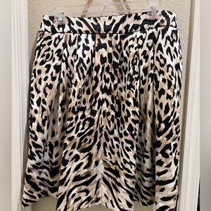 WHBM Satin Animal Print Skirt